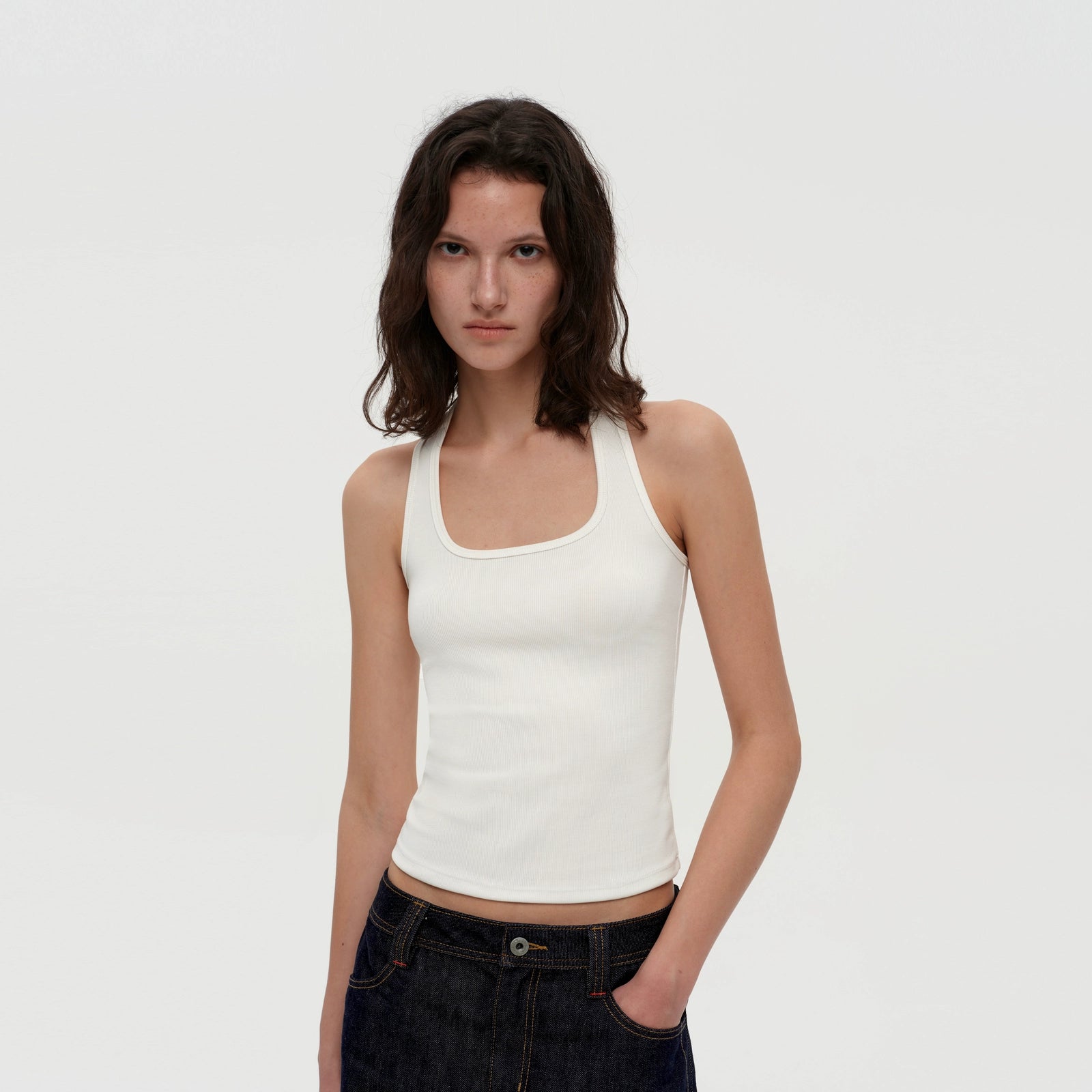 Puki Puki Lace-Back Slim Fit Camisole