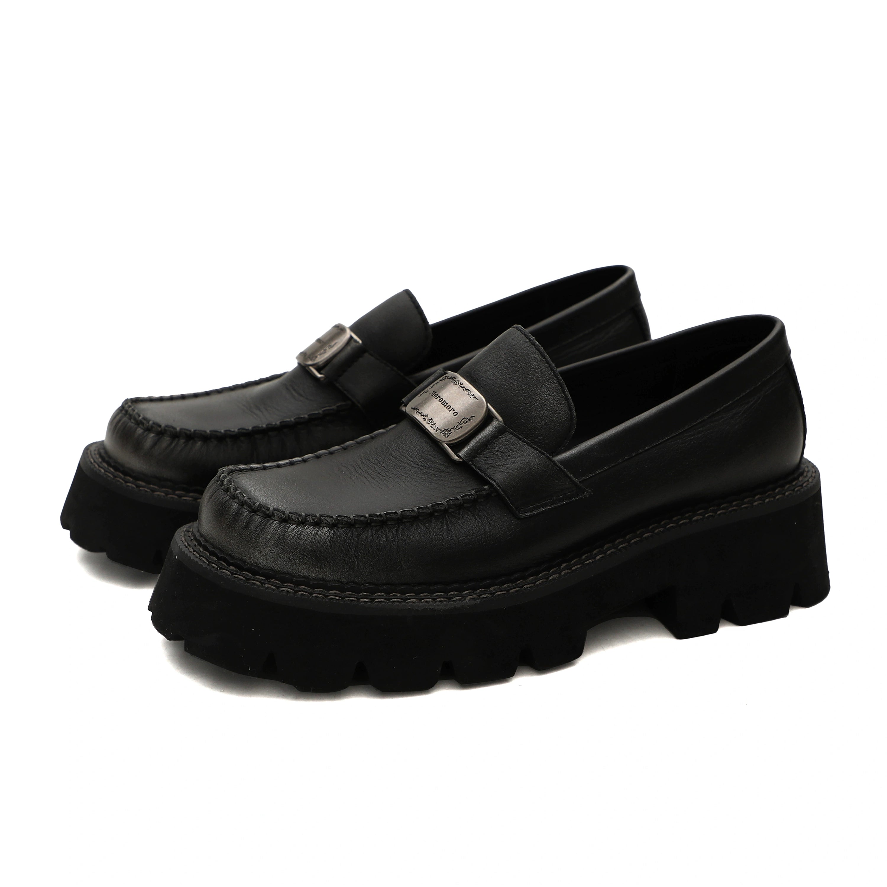 MoroMoro Vintage Color-Block Thick Bottomed Shoes