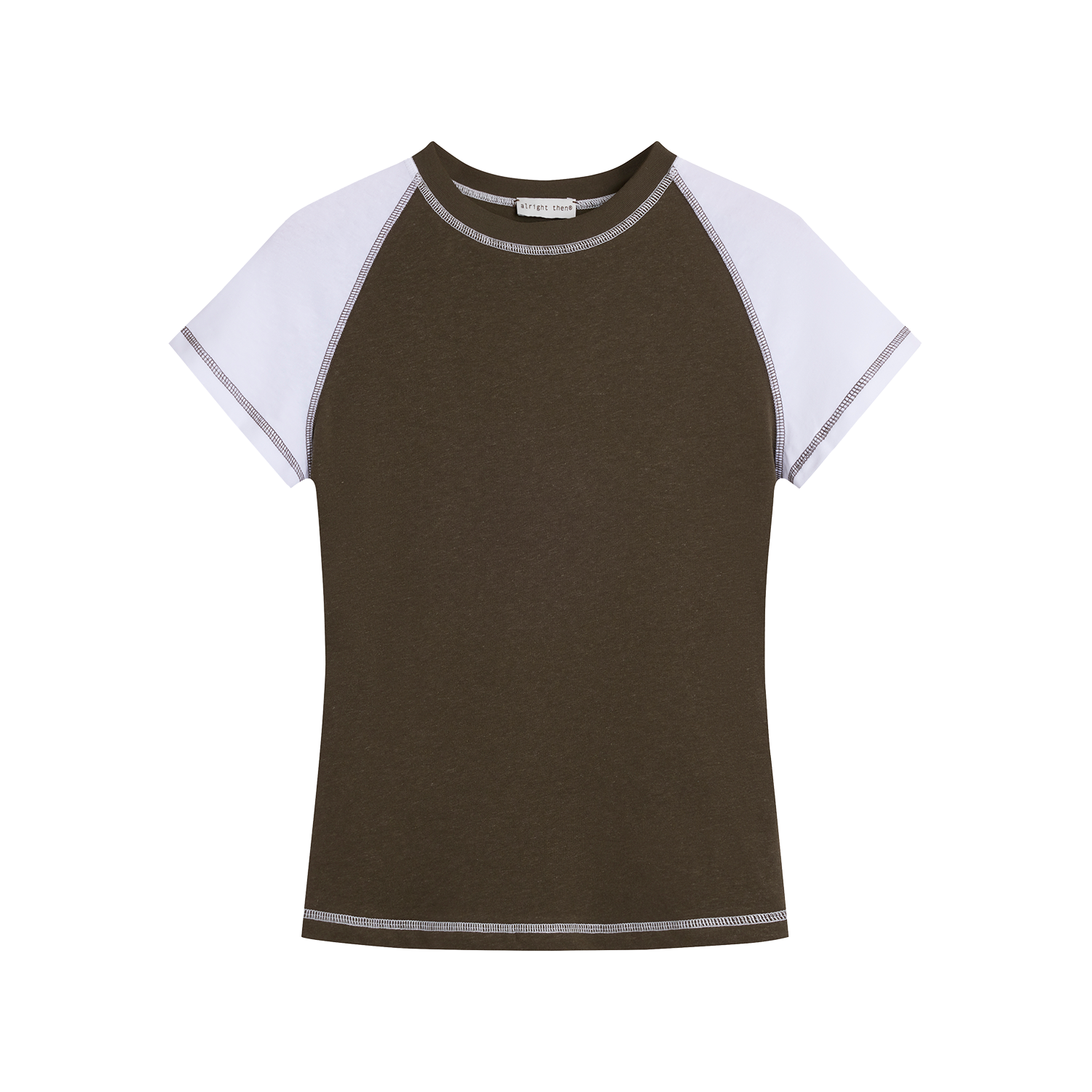 Alright Then Tri-Color Vintage Short Sleeve T-Shirt