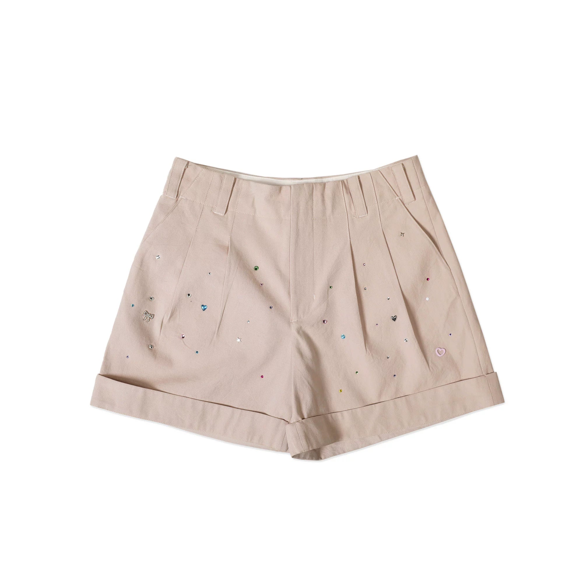 MoroMoro Elegant Casual Embellished Shorts