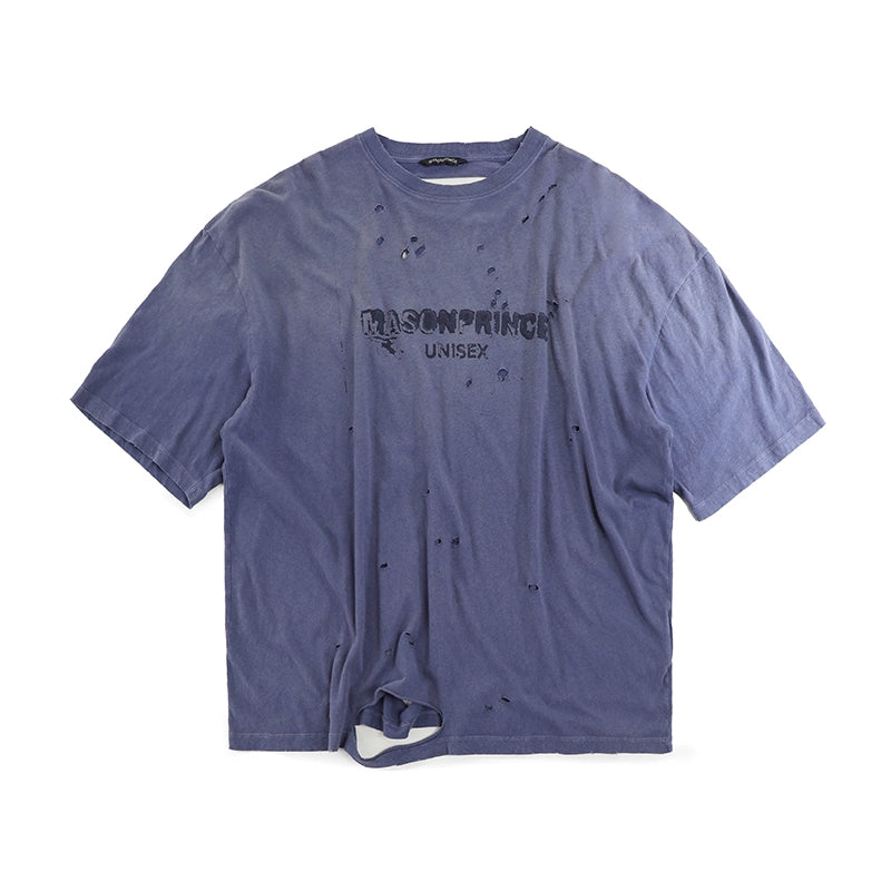 Mason Prince Irregular Destruction Short-Sleeve T-Shirt
