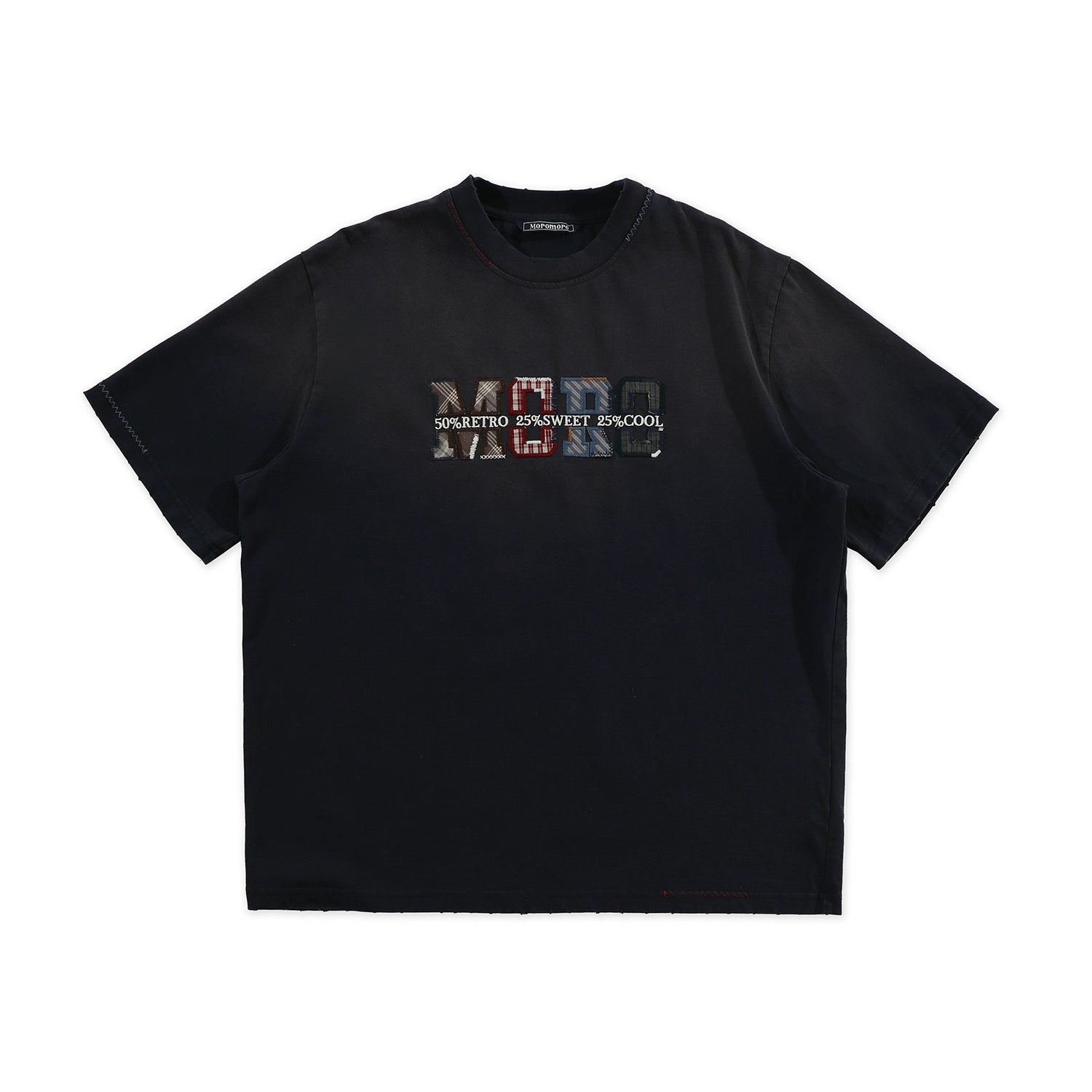 MoroMoro Vintage-Inspired Color Patch Short Sleeve Tee