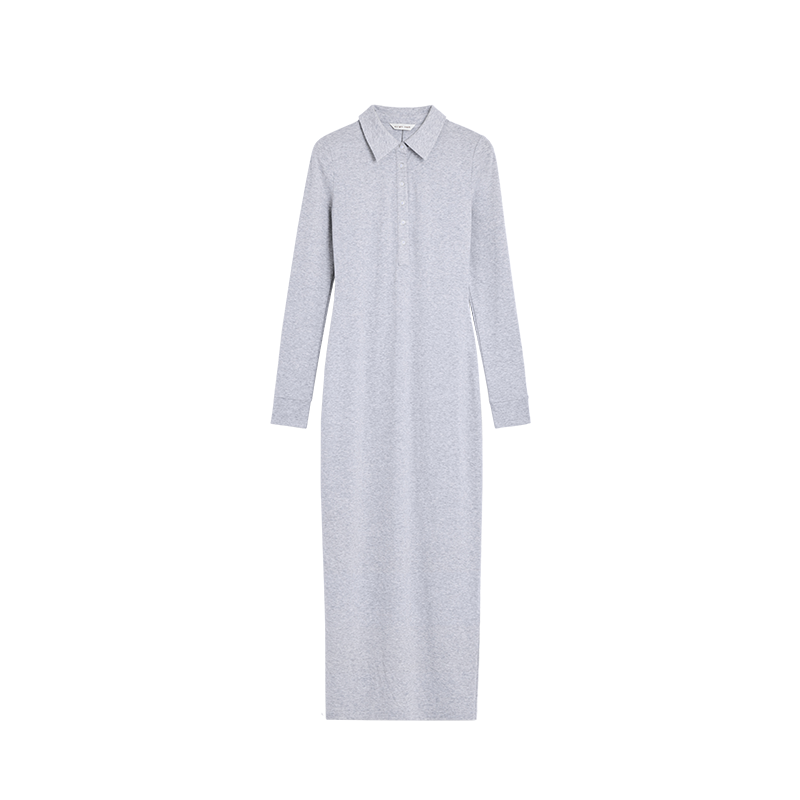 Alright Then Casual Slim Stretch Polo Dress