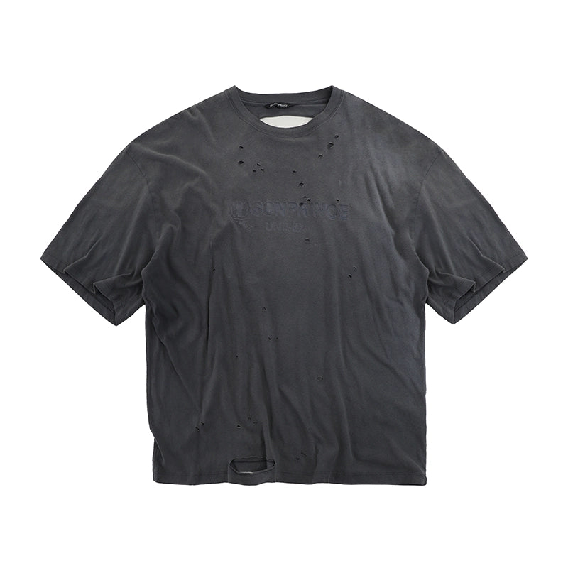 Mason Prince Irregular Destruction Short-Sleeve T-Shirt