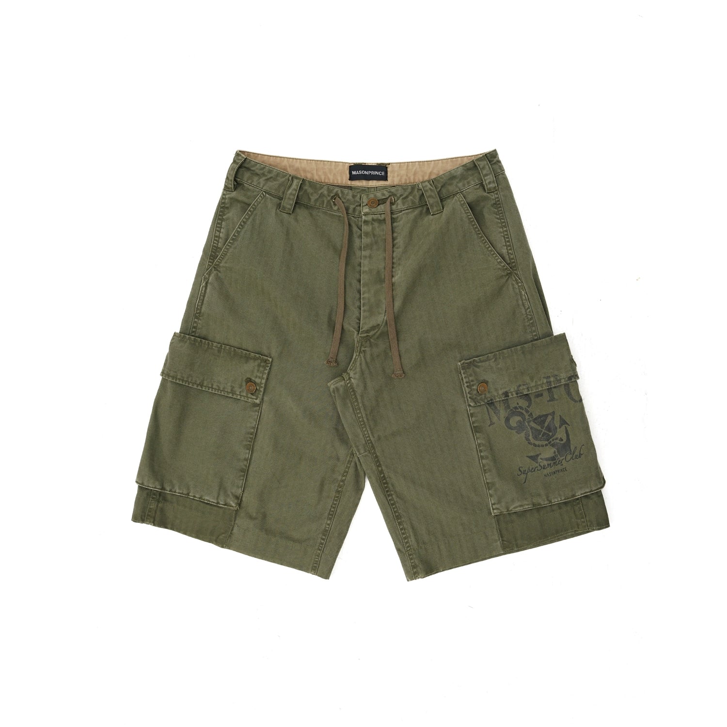 Mason Prince Cargo Work Shorts - Olive Green
