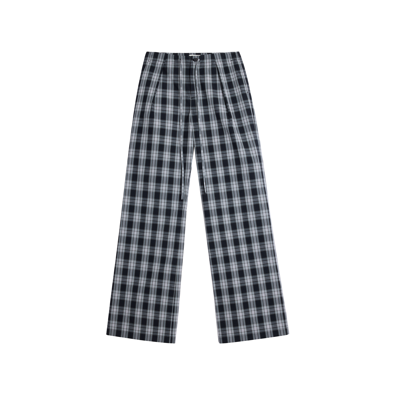 Alright Then Gray Check 100% Cotton Casual Trousers