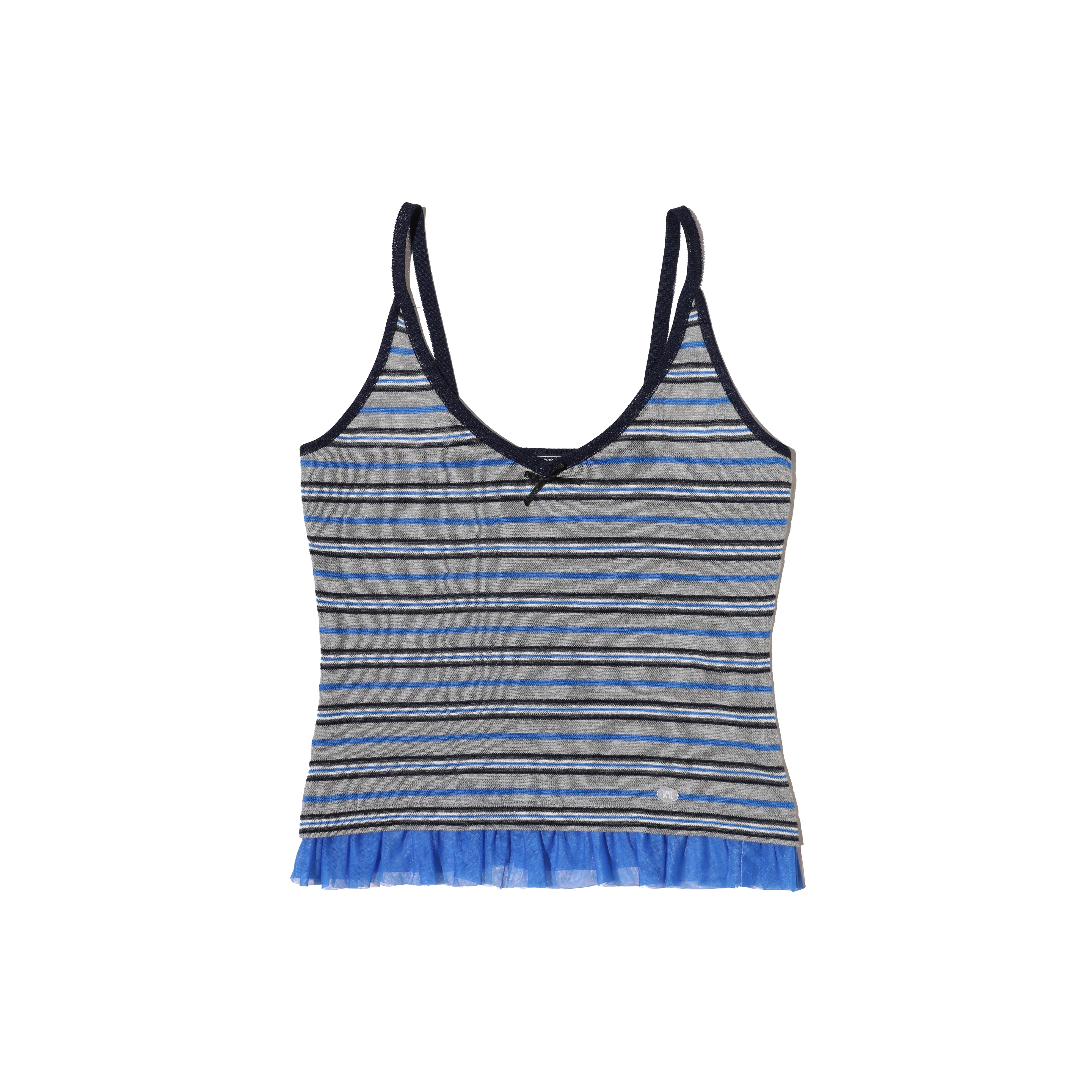 MoroMoro Tencel Linen Layered Striped Camisole Top