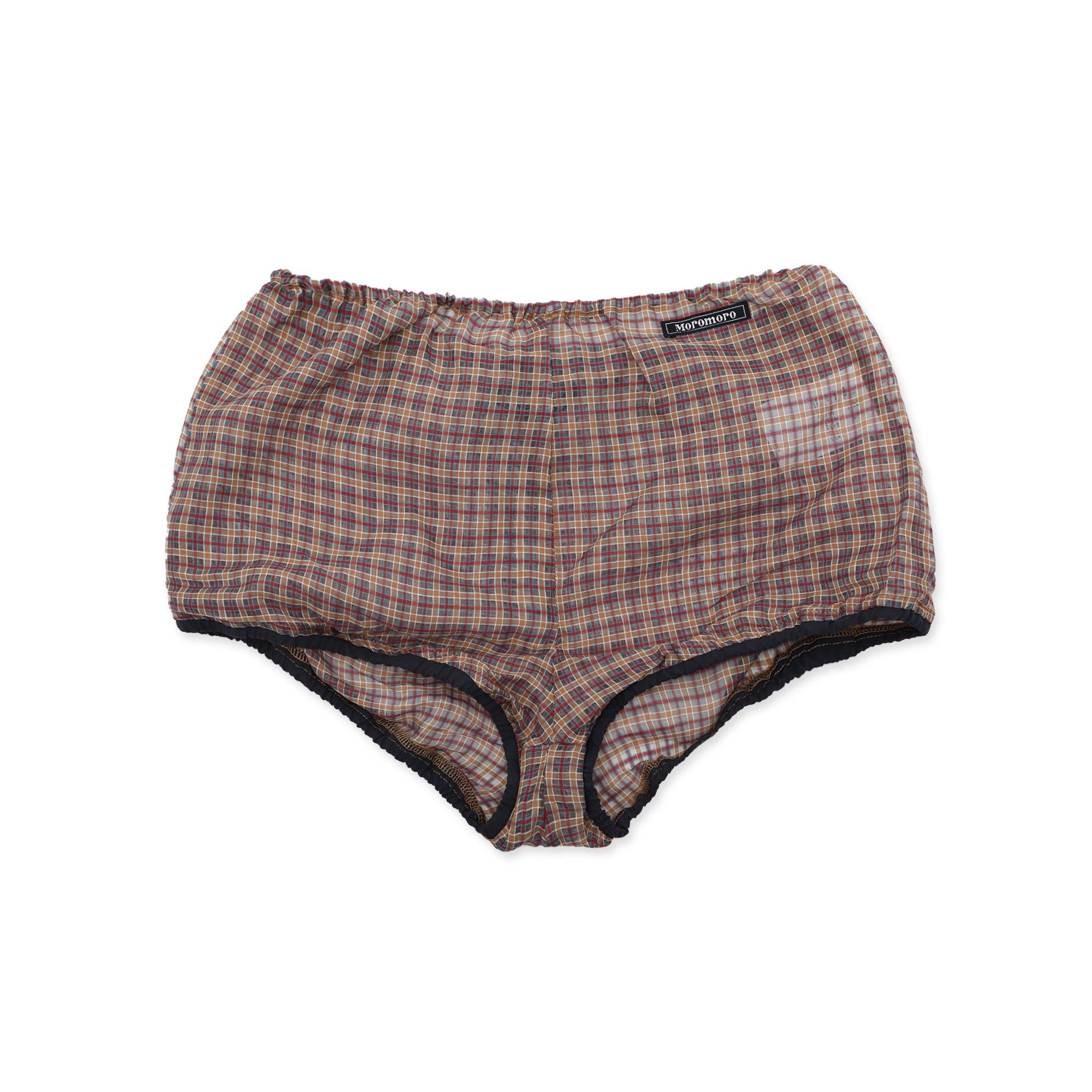 Moromoro High-Waisted Check Lace Skirt-Shorts Set