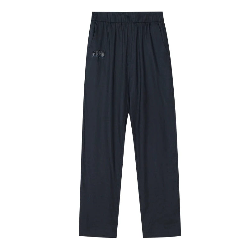 MEDM Men's Wide-Leg Linen Pants for Summer Comfort