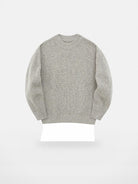 NANS Heavyweight Oversized Merino Crewneck in Beige