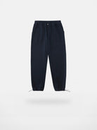 NANS Plush Textured Wide Leg Track Pants in Navy Blue