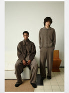 NANS Merino Wool Cashmere Cardigan in Beige - Lifestyle