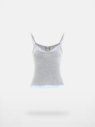 PUKI Faux Layered Lace Camisole in Gray