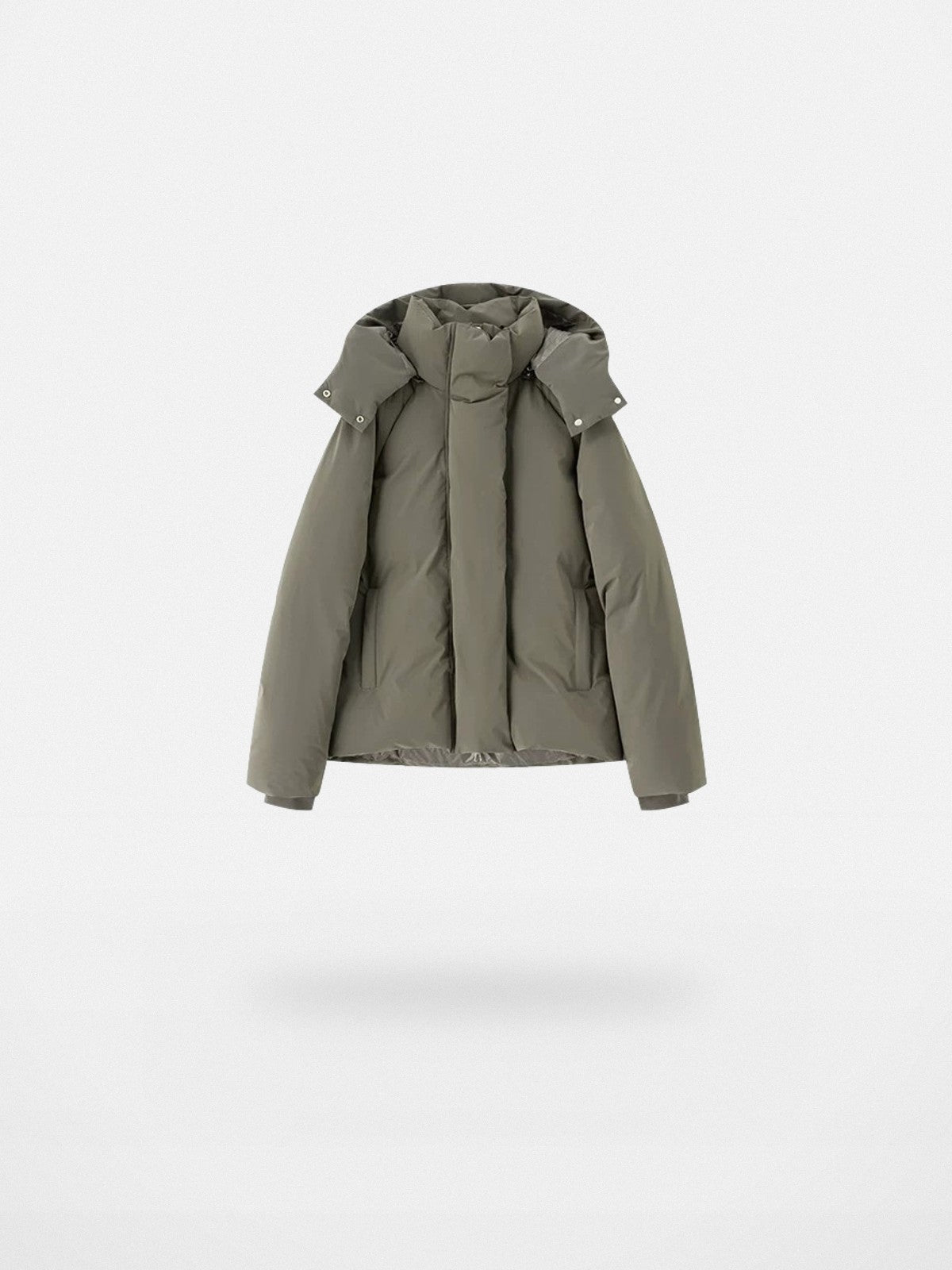 ACSENSE STUDIO Detachable Hood Down Puffer in Olive