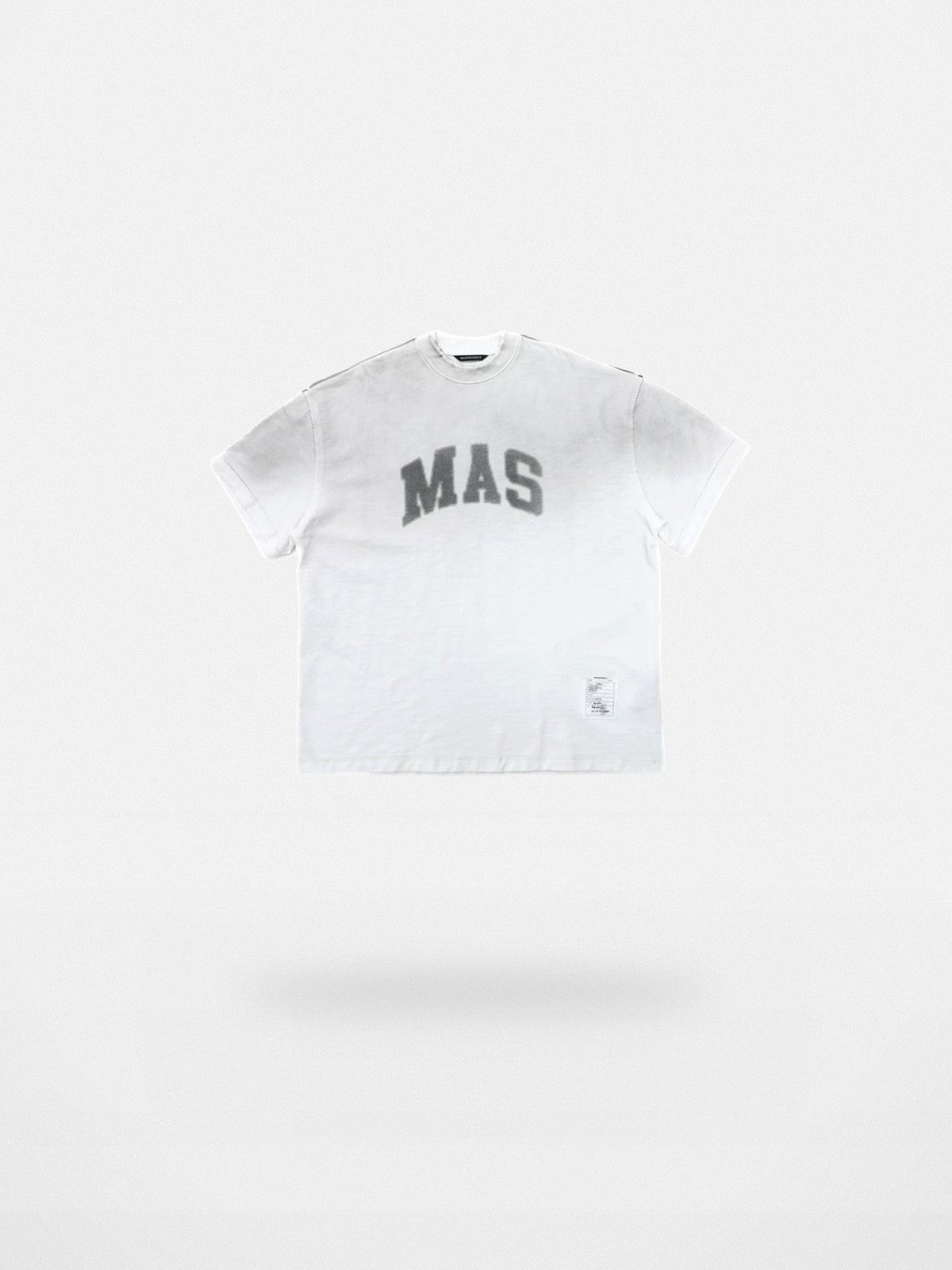 MASONPRINCE Distressed Graphic Cotton T Shirt in White