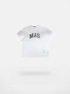 MASONPRINCE Distressed Graphic Cotton T Shirt in White