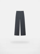 NANS Brushed Twill Pleated Trousers in Gray