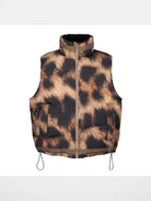 SWFI Far East Leopard Print Padded Vest in Brown