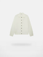 NANS Merino Wool Cashmere Cardigan in White