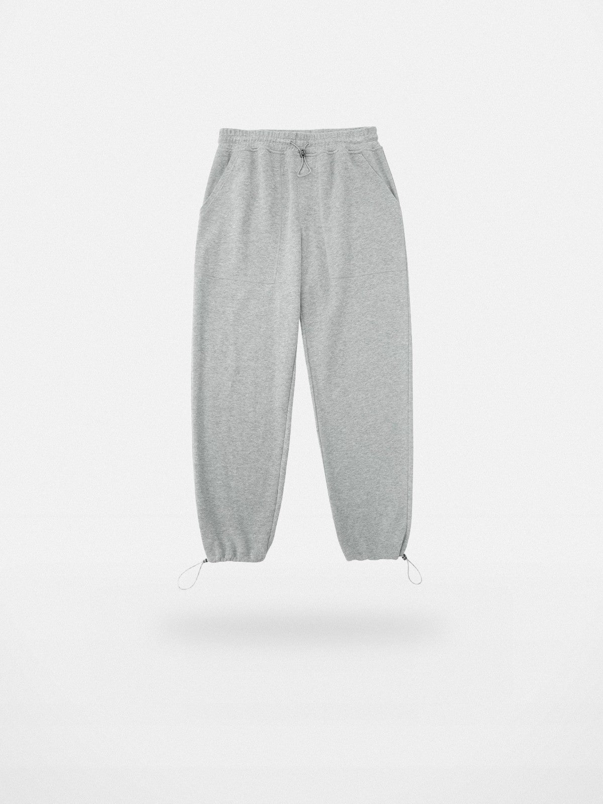 NANS Plush Textured Wide Leg Track Pants in Gray