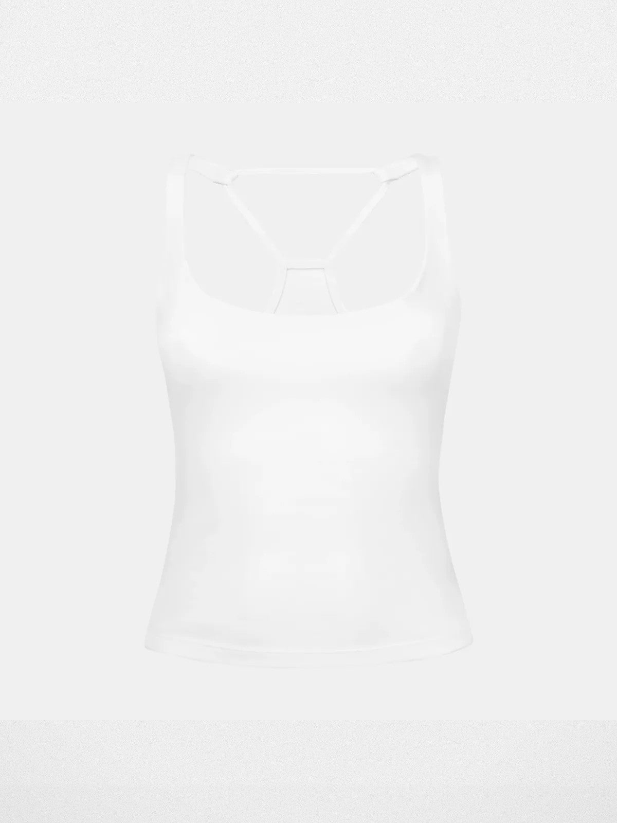 FaxCopyExpress Deep U Neck Racerback Tank in White
