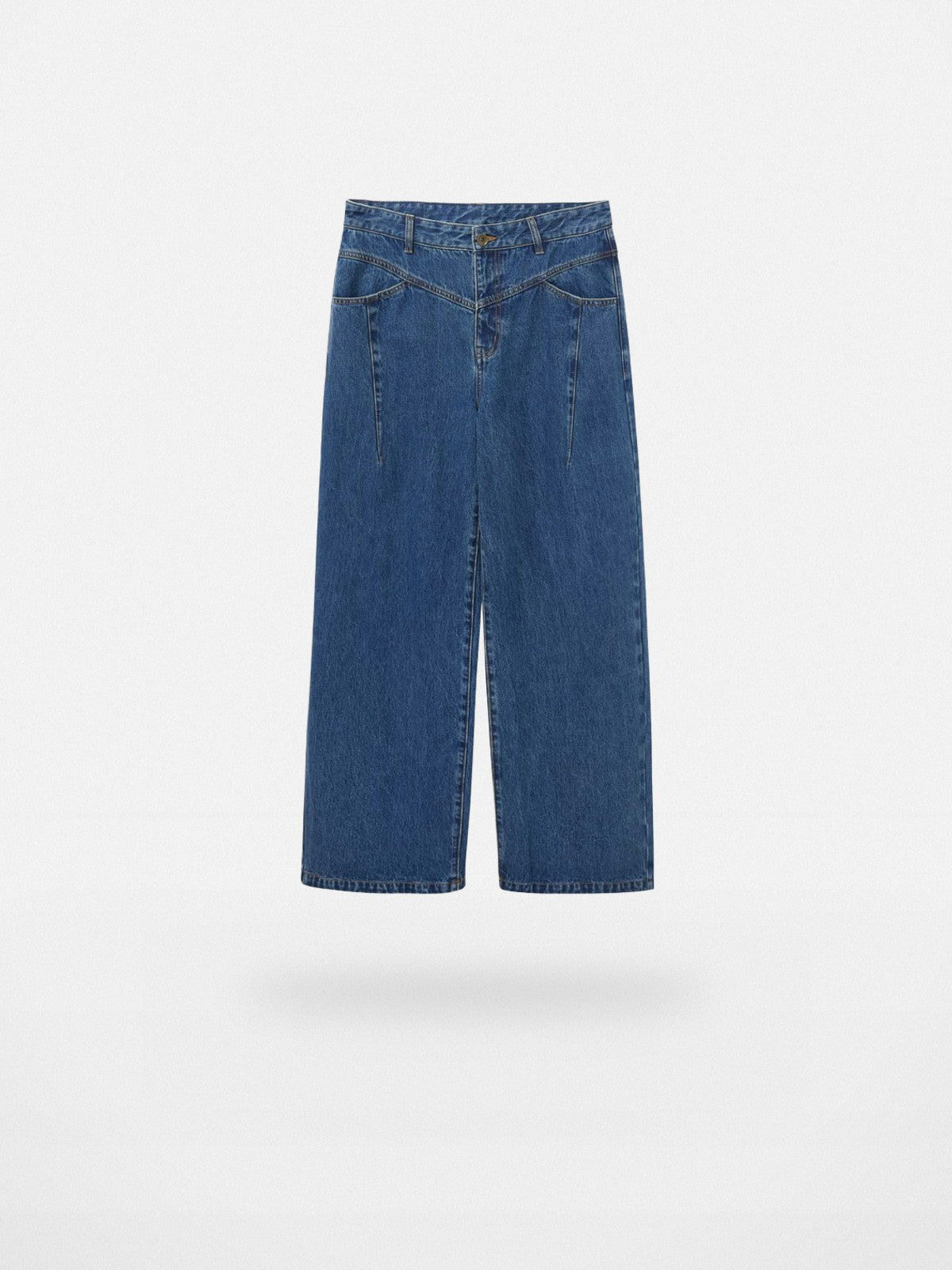 NANS 13oz Diagonal Seam Straight Jeans in Denim