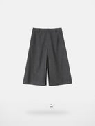 ACSENSE STUDIO Wool Blend Pleated Culottes in Gray