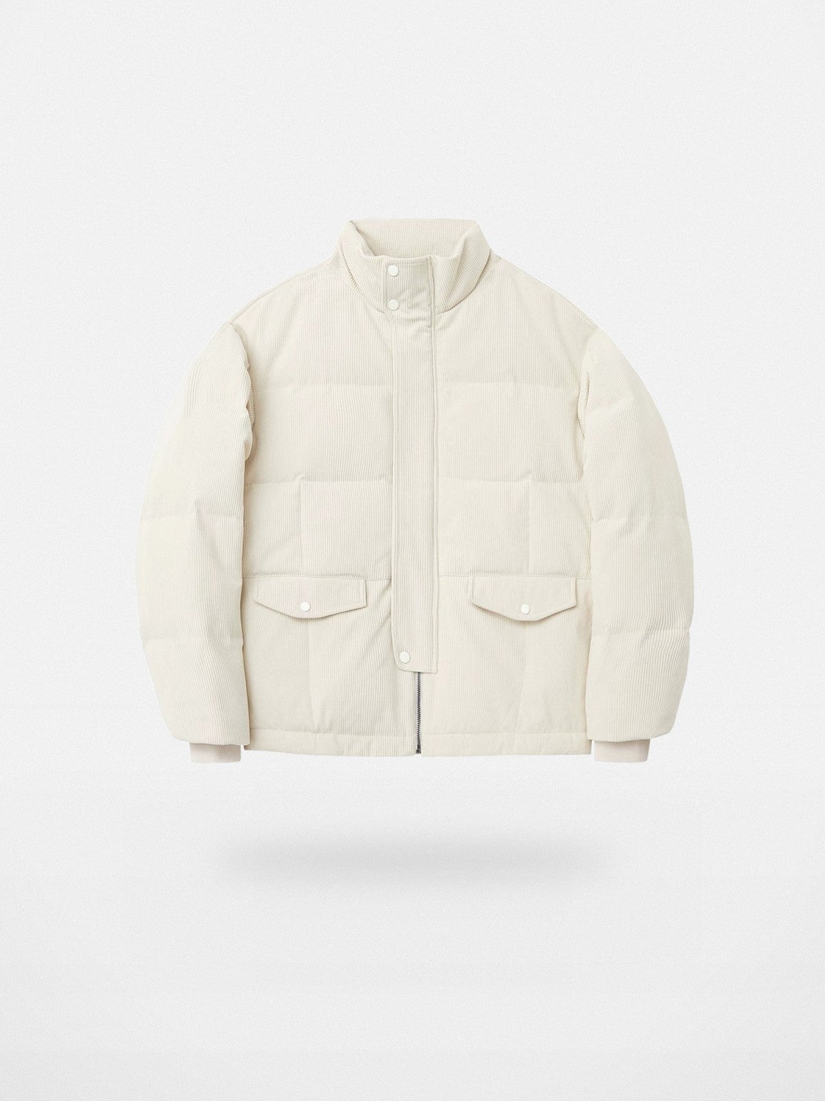 NANS Corduroy Down Puffer Jacket in White