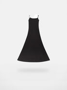 THELIGHT OFFICIAL Spaghetti Strap Cotton Maxi Dress in Black
