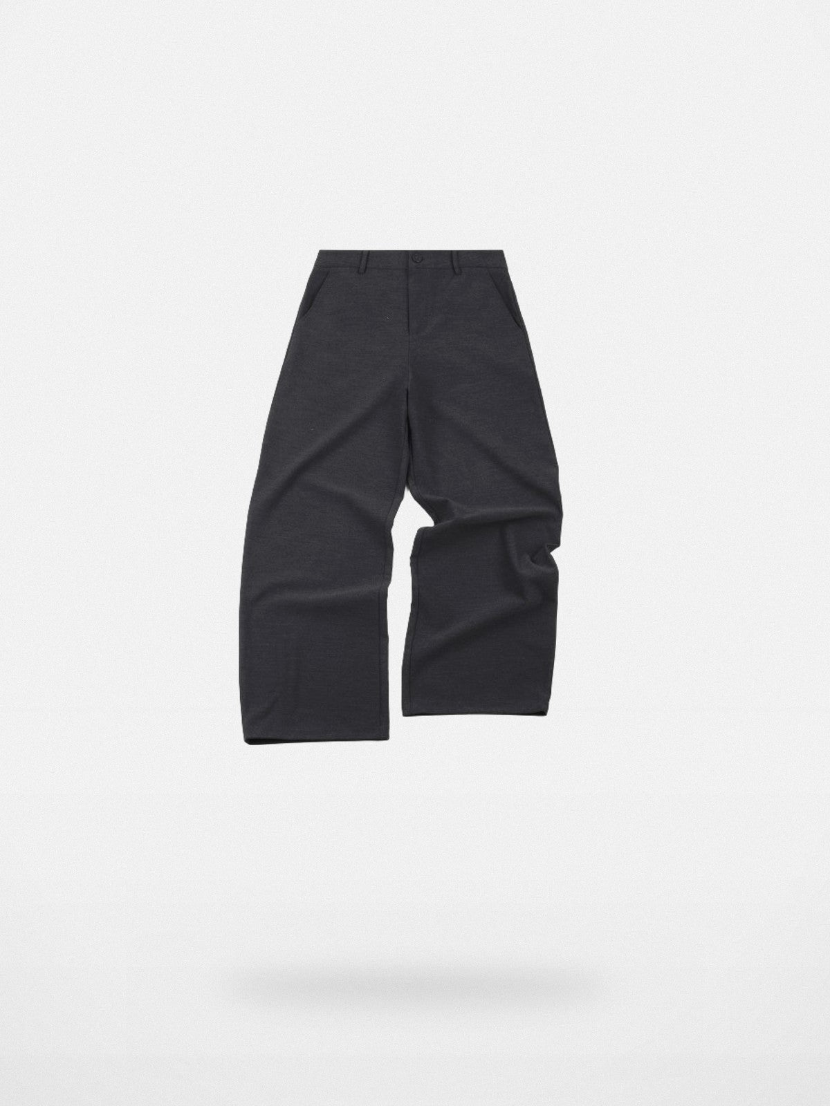 AFterTaste Curved Leg Blend Trousers in Gray