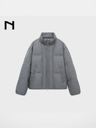 NANS Textured Twill Down Puffer in Gray