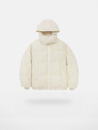 NANS Corduroy Texture Down Puffer Jacket in White