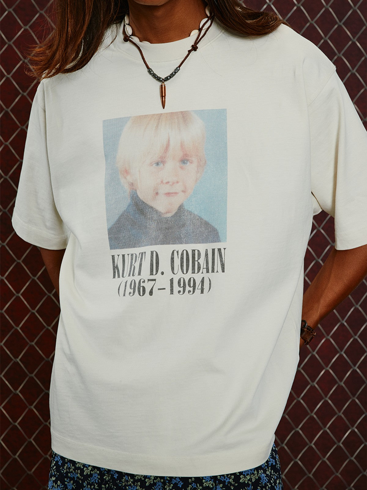 SOD Online Store Vintage Washed Graphic T Shirt in White - On Model