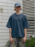 SOD Online Store Deconstructed Panel Cotton T Shirt in Teal - Lifestyle