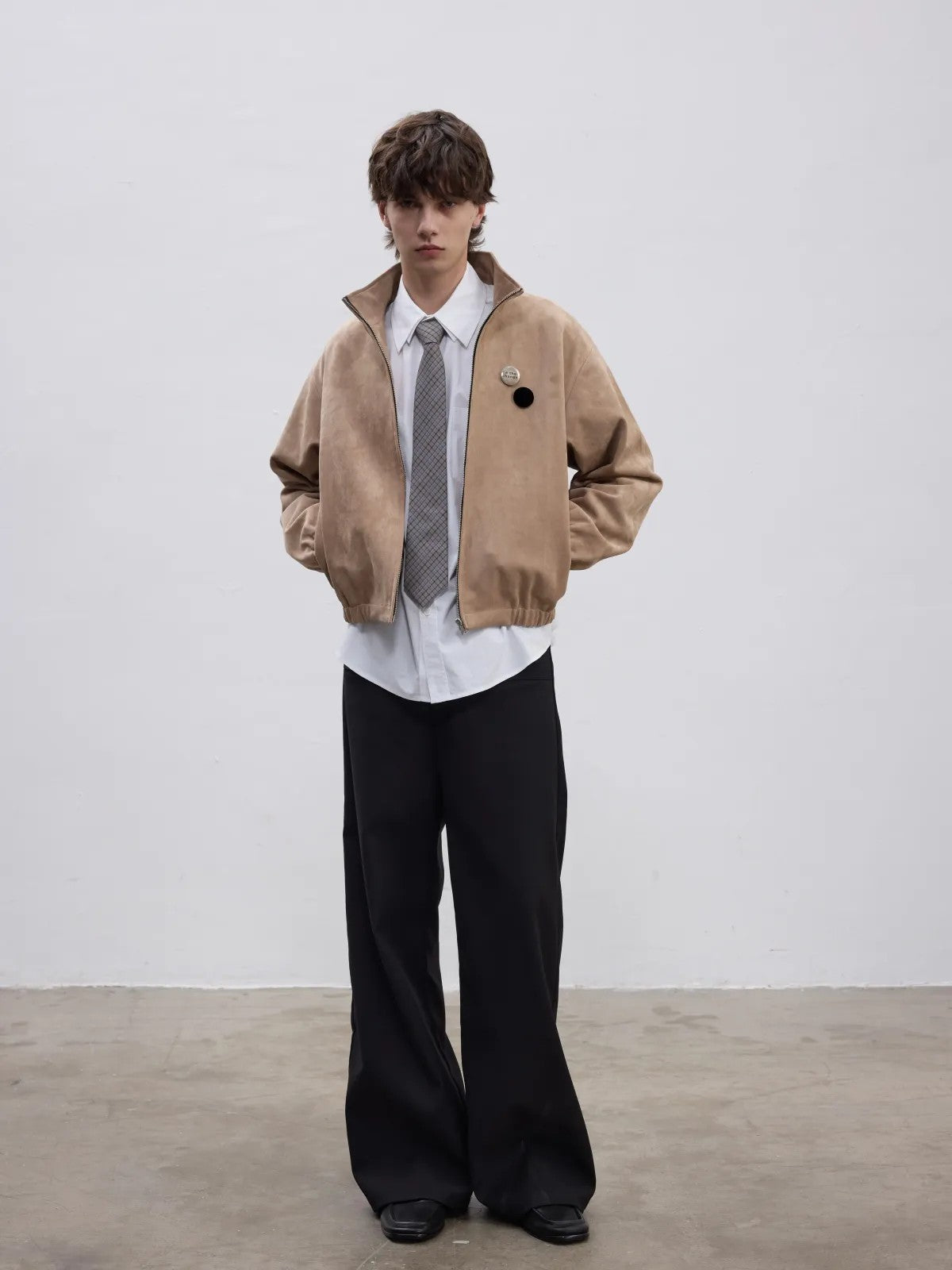 AFterTaste Composite A Line Trousers in Black - On Model