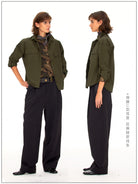 FaxCopyExpress Cotton Safari Button Down in Olive - On Model