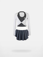 PUKI Mock Layered Halter Top in Gray