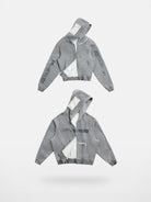 MASONPRINCE Heavyweight Graffiti Zip Hoodie in Gray