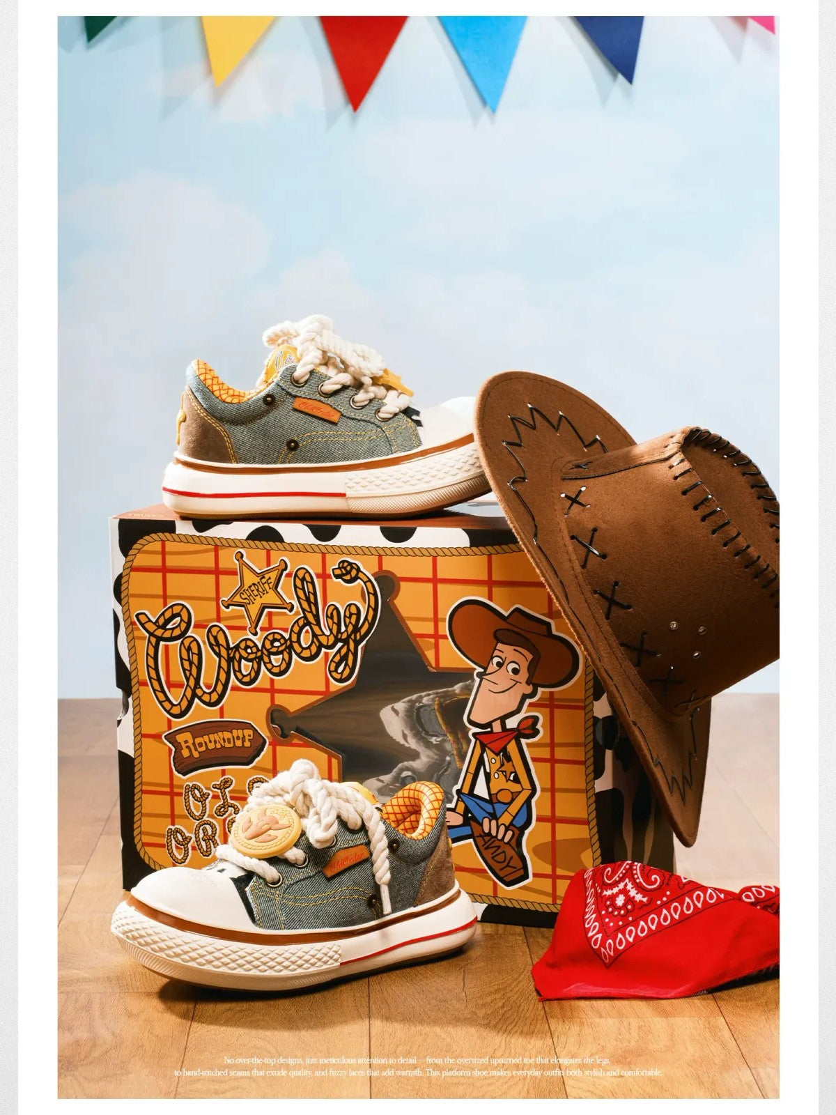 OLDORDER Toy Story Woody Denim Sneakers in Denim - Lifestyle