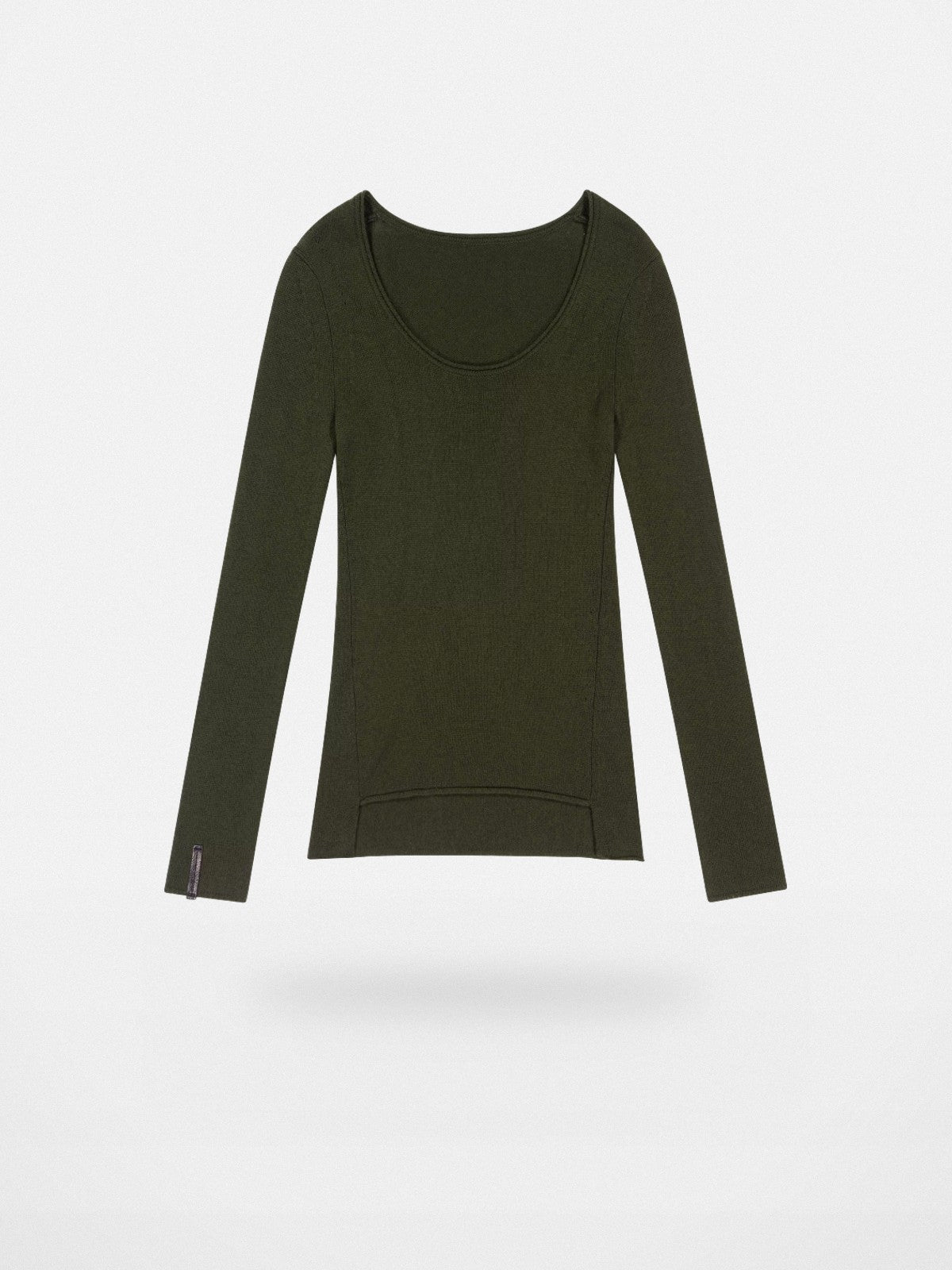 FaxCopyExpress Cashmere Wool Scoop Neck Top in Green