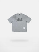 MASONPRINCE Distressed Graphic Cotton T Shirt in Gray