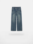 NANS Distressed Straight Leg Jeans in Denim