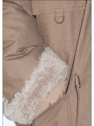 MASONPRINCE Sherpa Collar Utility Down Jacket in Green - Detail