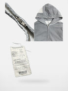 MASONPRINCE Heavyweight Graffiti Zip Hoodie in Gray - Detail