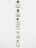 FPA Lightweight Embossed Down Puffer in White - On Model