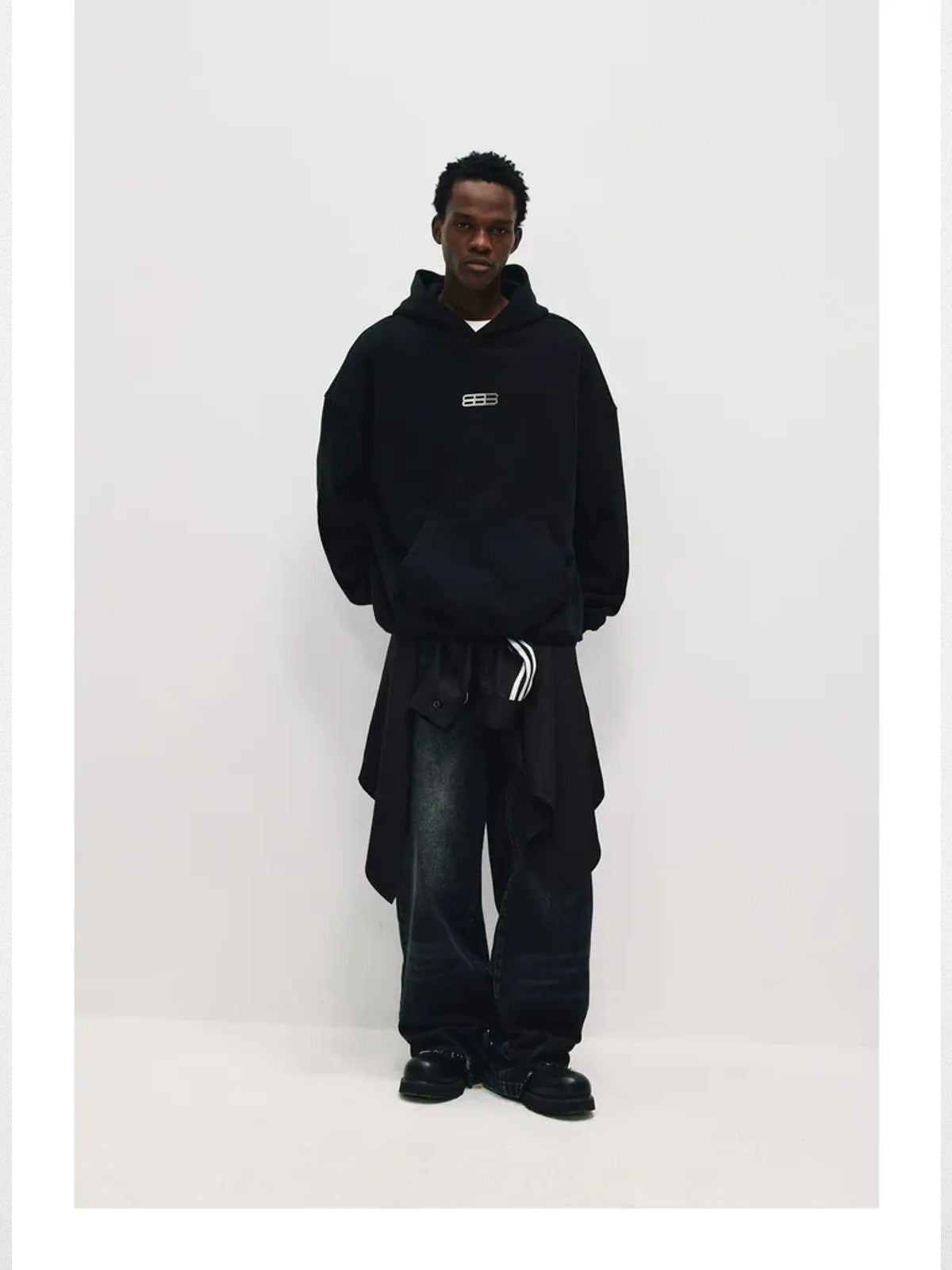 FPA Gradient Runway Graphic Hoodie in Black - On Model