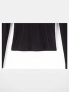 ACSENSE STUDIO High Neck Half Zip Top in Black - Detail