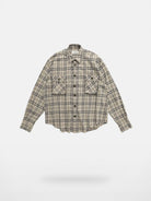MASONPRINCE 3D Pocket Plaid Shirt in Beige