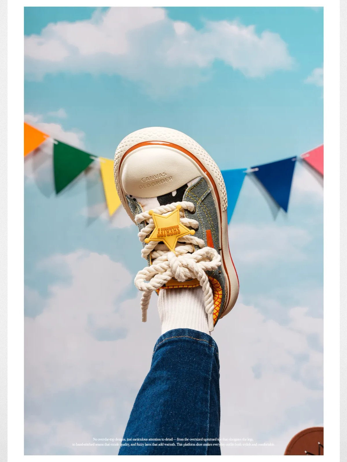 OLDORDER Toy Story Woody Denim Sneakers in Denim - Lifestyle