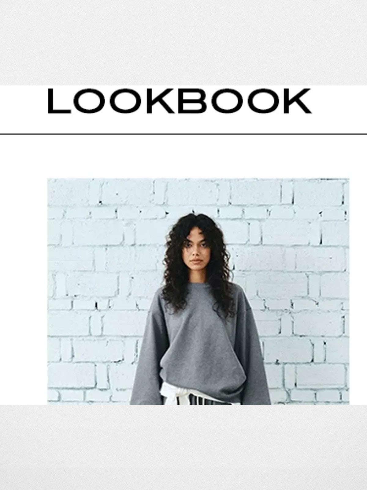 NANS Oversized Pima Cotton Sweatshirt in Gray - On Model